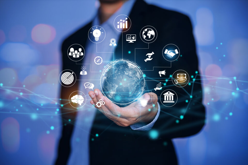 business and economic growth on global business network, data an